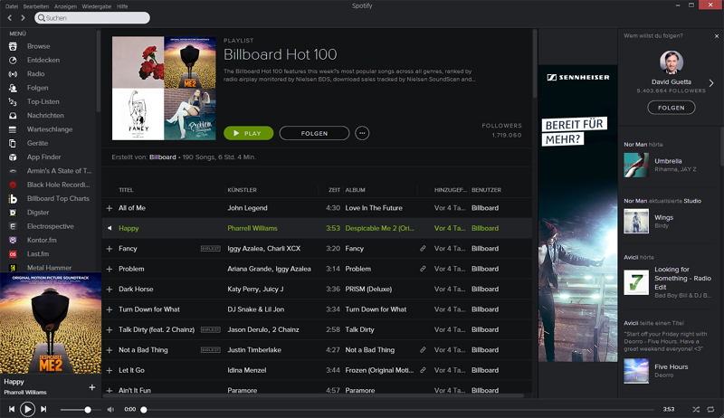 Spotify » Musikstreaming Dienst